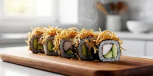 Recette California rolls oignon frit : la méthode maison pour des makis croustillants