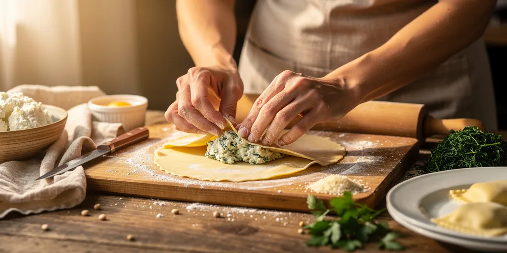 ravioles ricotta epinard