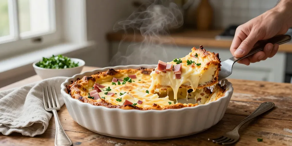 recette clafoutis salé au jambon