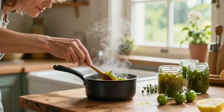 confiture de tomate cerise verte