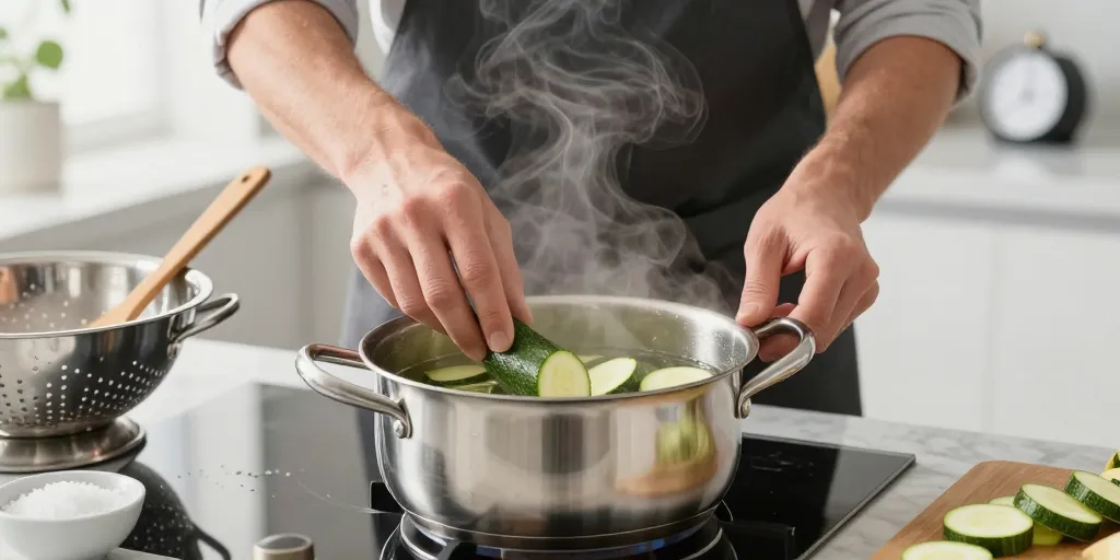 faire cuire des courgettes à l'eau